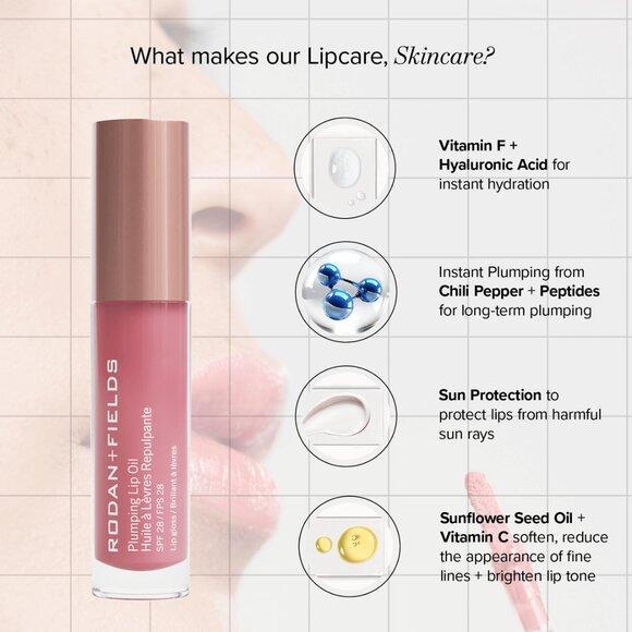 Plumping Lip Oil SPF 28 - Pink - Picture 1 of 1